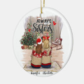 Personalisierte Freundschaft Ornamente für Schwest (Links)