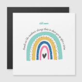 Personalisierte Freundschaft Rainbow & Phrase Magnetkarte (Vorne/Hinten)