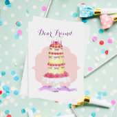 Personalisierte Freundschaftskarte für "Tiered Cak Dankeskarte