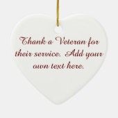 Personalisierte Friedens-und des Sieg-WWII Keramikornament (Hinten)