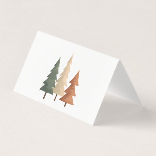 Personalisierte Friedliche Kiefern-Weihnachtskarte (Vorderseite)