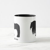 Personalisierte Friesian Horse Illustration Tasse (Zentrum)