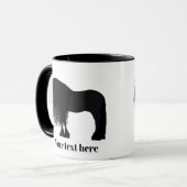 Personalisierte Friesian Horse Illustration Tasse (Vorderseite Links)
