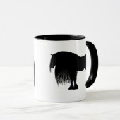 Personalisierte Friesian Horse Illustration Tasse (VorderseiteRechts)