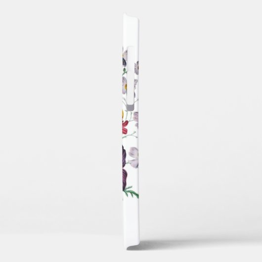 Personalisierte Fringeblumen/samtene Trompeten-Blu Case-Mate iPhone Hülle (Rückseite / Links)