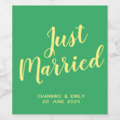 Personalisierte frisch verheiratete Flitterwochen Weinetikett (Einzelnes Label)