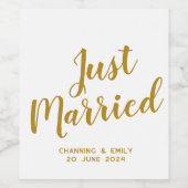 Personalisierte frisch verheiratete Flitterwochen Weinetikett (Einzelnes Label)