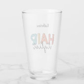 Personalisierte Friseur Stylist Retro Friseur Gesc Glas (Rückseite)