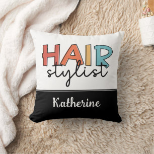 Personalisierte Friseur Stylist Retro Friseur Gesc Kissen