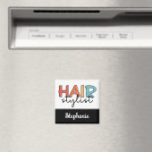 Personalisierte Friseur Stylist Retro Friseur Gesc Magnet (In Situ (Geschirrspüler))