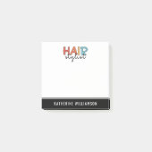 Personalisierte Friseur Stylist Retro Friseur Gesc Post-it Klebezettel (Vorderseite)