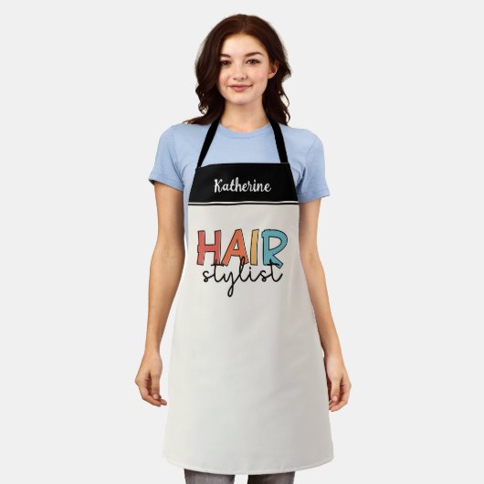 Personalisierte Friseur Stylist Retro Friseur Gesc Schürze (Getragen)