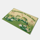 Personalisierte Frogs DoorMat, Frosch Begrüßmatte Fußmatte (Schrägansicht)