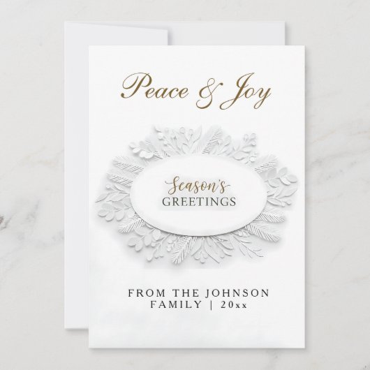 Personalisierte Frohe Festtage Feiertagskarte (Vorderseite)