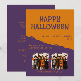 Personalisierte Frohe Halloween-Grußkarte Karte
