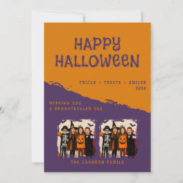 Personalisierte Frohe Halloween-Grußkarte Karte