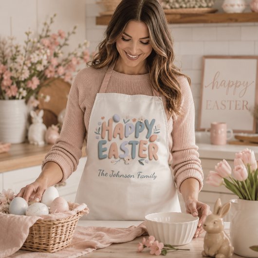 Personalisierte Frohe Ostern Familien-Schürze Schürze