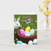 Personalisierte Frohe Ostern Karte (Gelbe Blume)