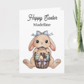 Personalisierte Frohe Ostern Malvorlage Karte (Vorderseite)