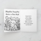 Personalisierte Frohe Ostern Malvorlage Karte (Innenseite)