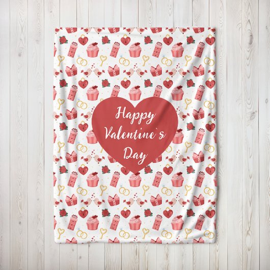 Personalisierte Frohe Valentinstag Fleece-Decke Fleecedecke