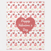 Personalisierte Frohe Valentinstag Fleece-Decke Fleecedecke (Vorderseite)