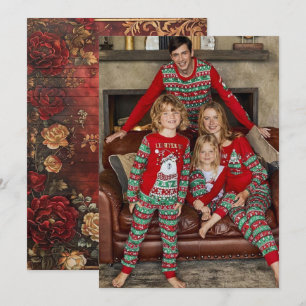 Personalisierte Frohe Weihnachten Fotokarte Einladung