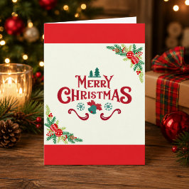 Personalisierte Frohe Weihnachten Grußkarte Karte