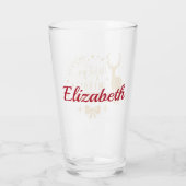 Personalisierte frohe Weihnachten Imitate Gold Loo Glas (Rückseite)