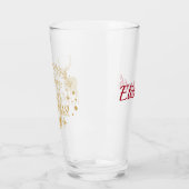 Personalisierte frohe Weihnachten Imitate Gold Loo Glas (Links)