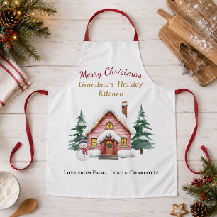 Personalisierte Frohe Weihnachten Oma Schürze
