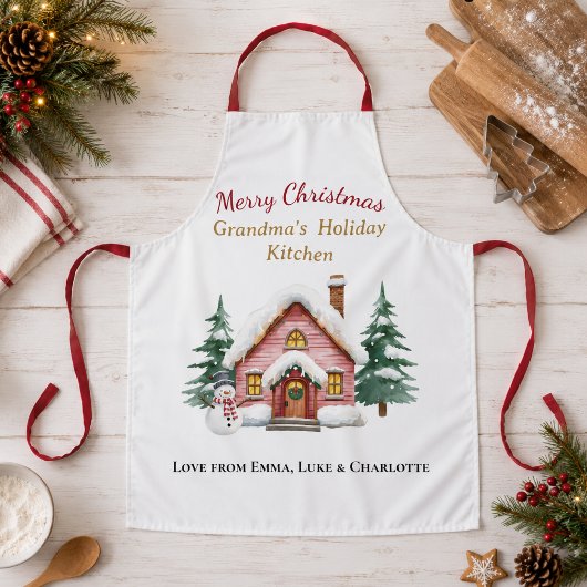 Personalisierte Frohe Weihnachten Oma Schürze