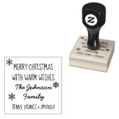 Personalisierte Frohe Weihnachten Schneeflocken Br Gummistempel (Stempel)