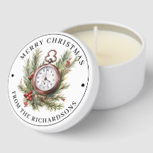 Personalisierte, Frohe Weihnachten-Taschenuhr, Grü