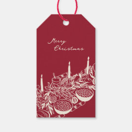Personalisierte Frohe Weihnachten Tisch Minimal De Geschenkanhänger