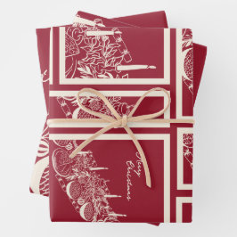 Personalisierte Frohe Weihnachten Tisch Minimal De Geschenkpapier Set