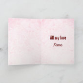 Personalisierte frohe Weihnachts-Ehefrau Karte (Innenseite)