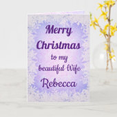 Personalisierte frohe Weihnachts-Ehefrau Karte (Gelbe Blume)
