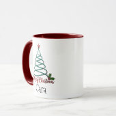 Personalisierte frohe Weihnachts-Individuelle Name Tasse (Vorderseite Links)