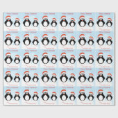 Personalisierte frohe Weihnachts-Penguin-Geschenkw Geschenkpapier (Flach)