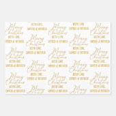 Personalisierte frohe Weihnachts-Wrapping-Papierbl Geschenkpapier Set (Vorderseite 3)