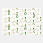 Personalisierte frohe Weihnachts-Wrapping-Papierbl Geschenkpapier Set (Vorderseite)