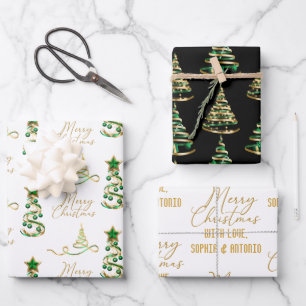 Personalisierte frohe Weihnachts-Wrapping-Papierbl Geschenkpapier Set