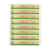 Personalisierte frohe Weihnachtsbaum-Rücksendeadre (Bogen)