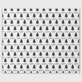 Personalisierte frohe Weihnachtsbäume & Sterne Url Geschenkpapier (Flach)