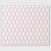 Personalisierte frohe Weihnachtsbäume & Sterne Url Geschenkpapier (Flach)