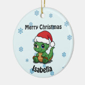 Personalisierte frohe Weihnachtsfeier Keramik Orna Keramik Ornament (Links)