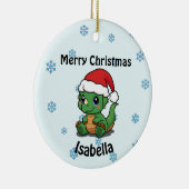 Personalisierte frohe Weihnachtsfeier Keramik Orna Ornament (Rechts)