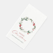 Personalisierte Frohe Weihnachtsgasttücher Serviette (Ecke)