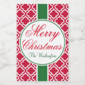 Personalisierte frohe Weihnachtsgeschenke Tag Food Lebensmitteletikett (Einzelnes Label)